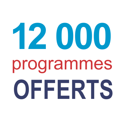 12 000 programmes offerts