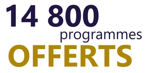 14 800 programmes offerts