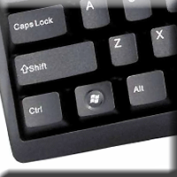 Closeup image of Shift, Ctrl, Windows and Alt keyboard keys