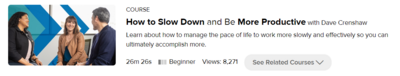 How to Slow Down and Be More Productive with Dave Crenshaw screenshot
